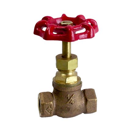 Globe Valve, Straight, 1/4", Bronze