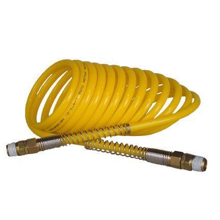 1/4" x 12' Coil Air Hose, Yellow