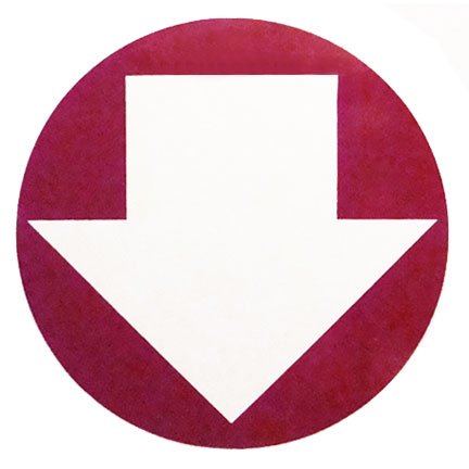 4" Diameter Arrow Sign