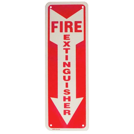 Fire Extinguisher Arrow, 4"W x 12"H, Aluminum (.020)