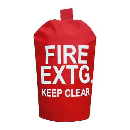 HD Red Fire Extinguisher Cover, 5-10 lb. (20"x12.5"), Poly Cotto