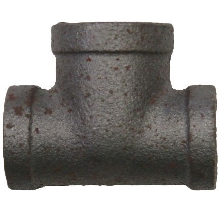 3/8" x 3/8" x 1/2" Reducing Tee, Black Pipe