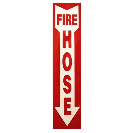 Fire Hose Arrow, 4"W x 18"H, Vinyl