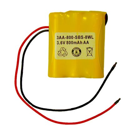 3.6V, 800mA Ni-Cad Pack w/Leads, Conf. B