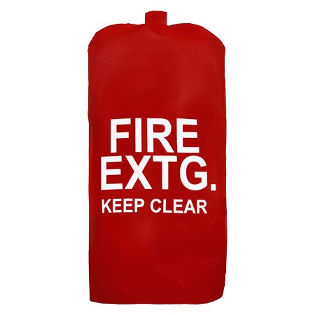 HD Red Vinyl Fire Extinguisher Cover, 10-20 lb. CO2 (32" x 16")